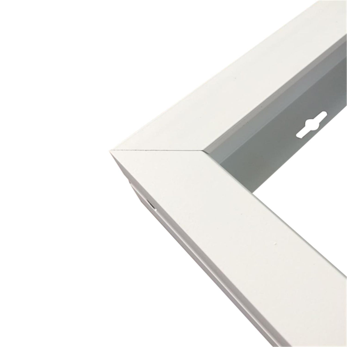Aufbaurahmen für LED-Panel, 30x120 cm, Backlite, weiß, 6,8cm Aufbauhöhe.