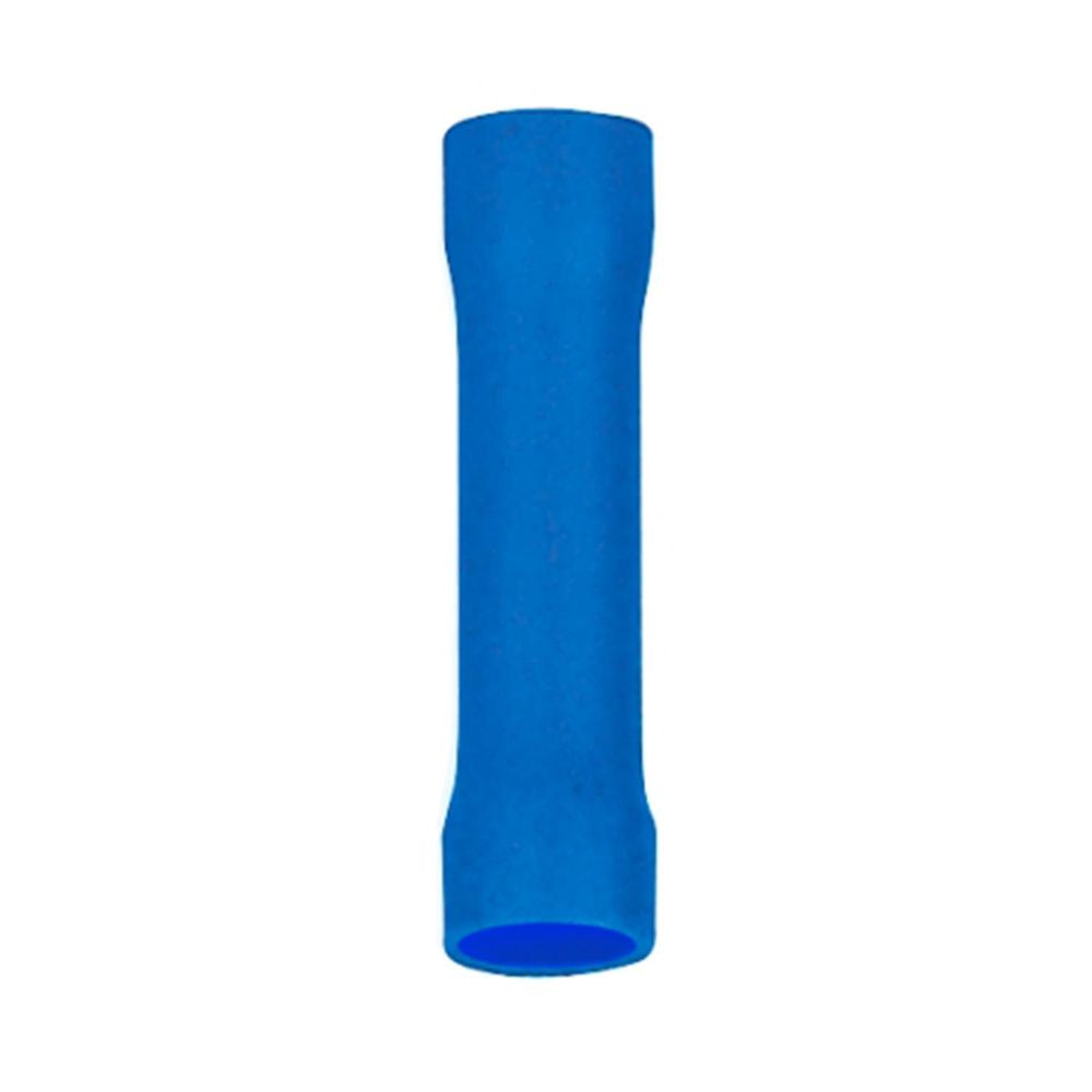 Stoß-/Schrumpfverbinder, isoliert, 20 Stk., 2 mm², 26 x 2,3 x 2,3 mm, blau.
