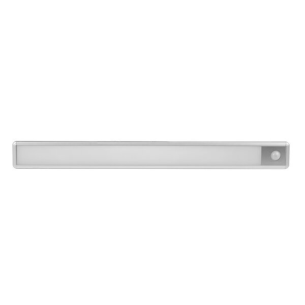 LED Schrankleuchte mit Bewegungsmelder, 3,5 W, 60 cm, 230 lm, 3000 K (warmweiß), silber.
