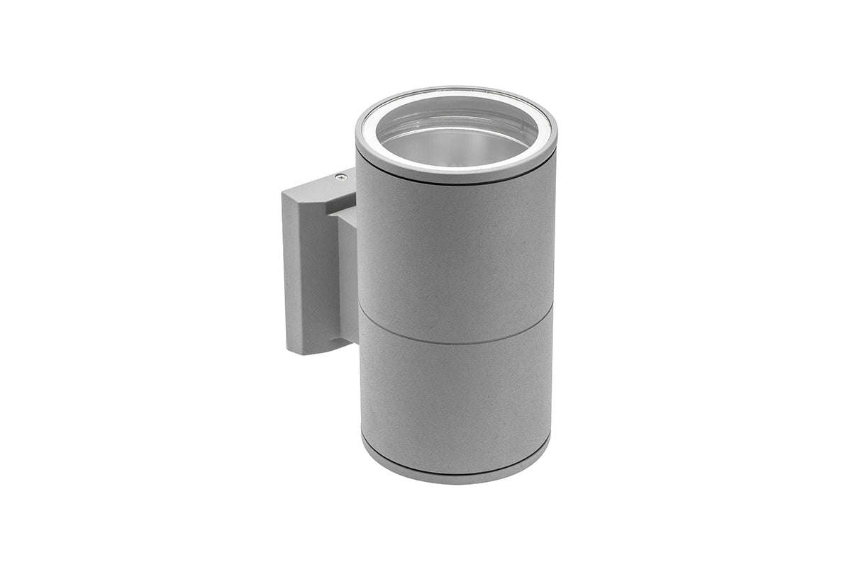LED Außenwandleuchte E27, max. 40W, silber, IP54