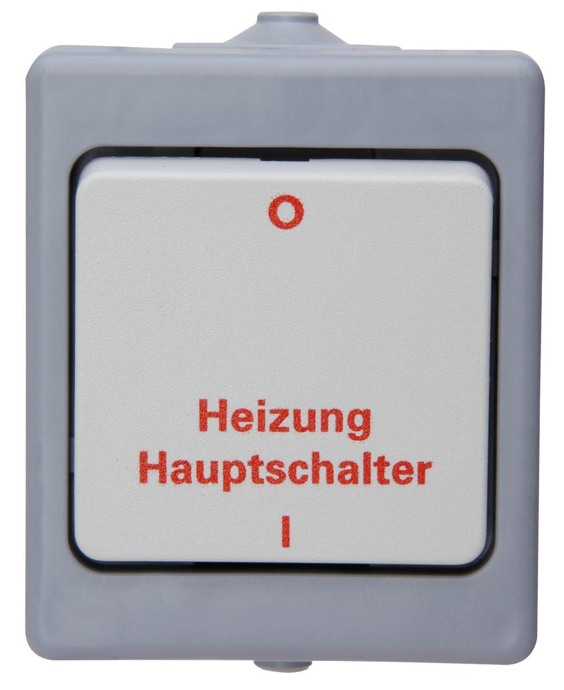 STANDARD, Heizungsnotschalter, AP, grau.