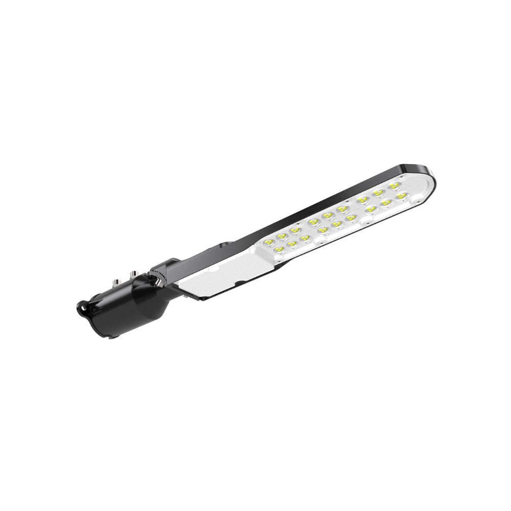 LED Straßenleuchte, SLIM, 50 W, 6000 lm, 5000 K (neutralweiß), IP65, Wand- und Mastmontage.