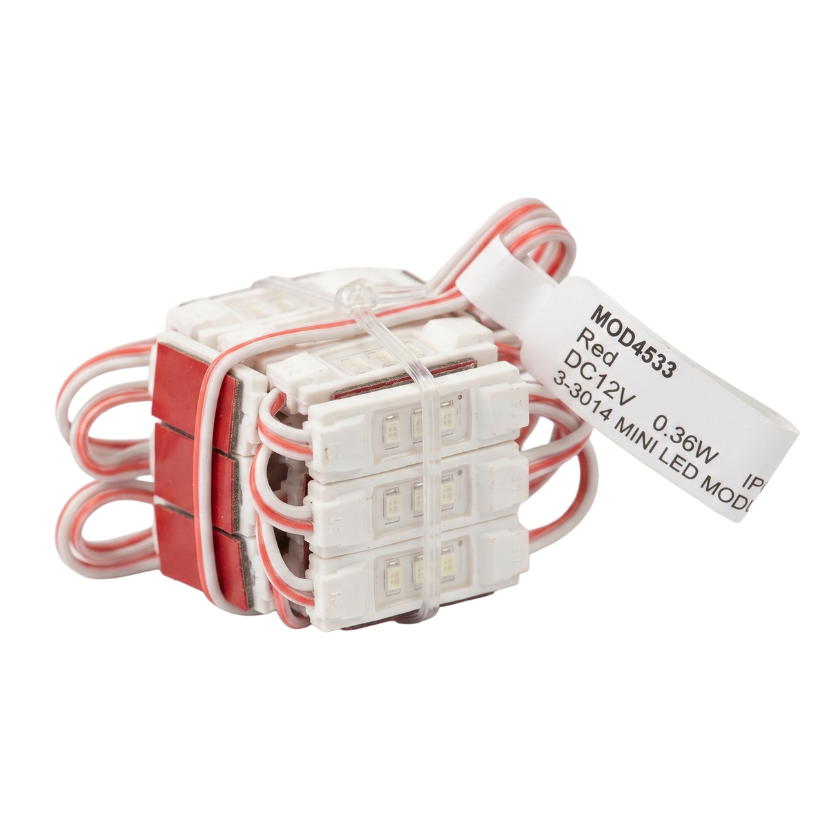 LED-SMD 3 Modul, 3014, 0,36 W, 30 lm, IP65, rote Lichtfarbe