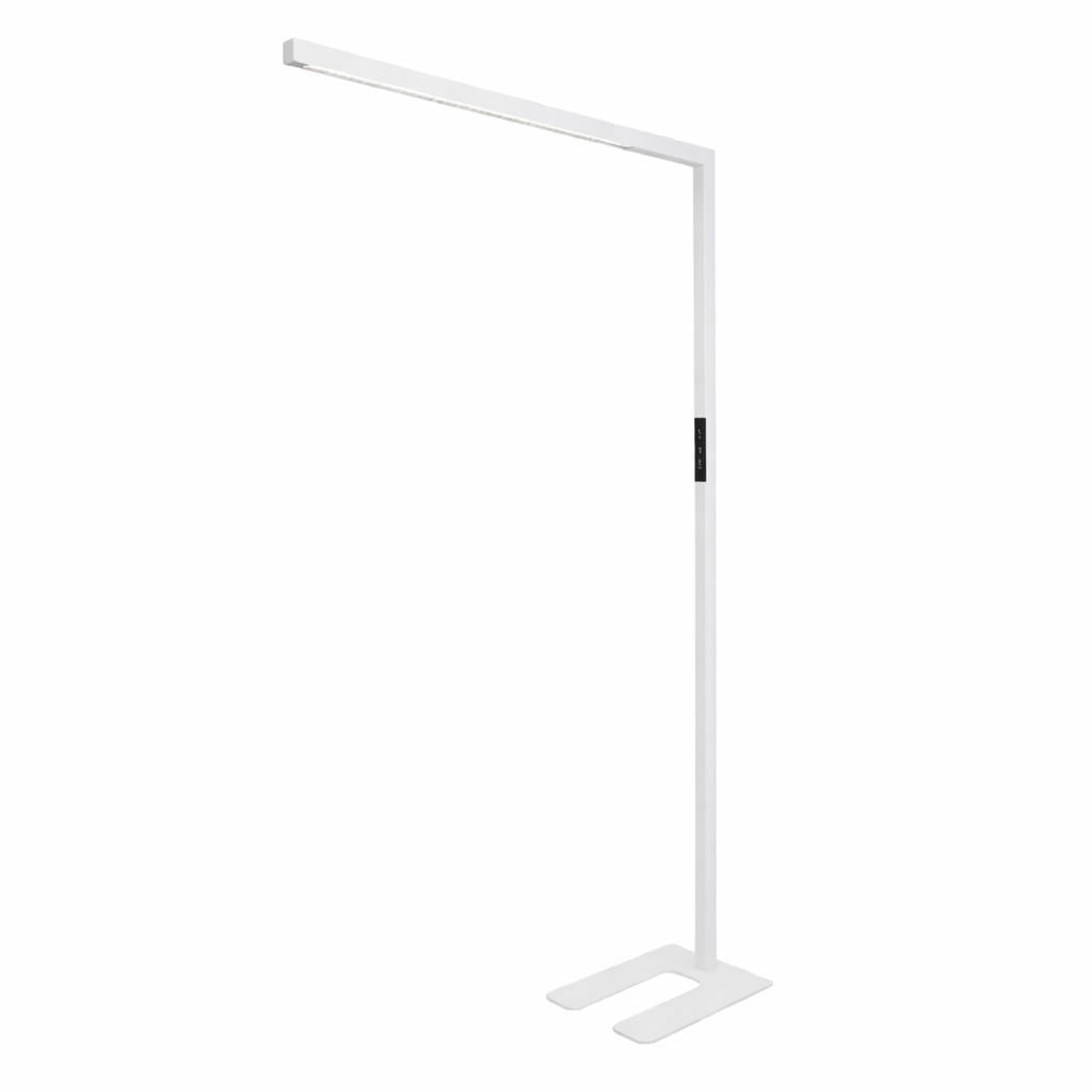 LED-Büro-Stehleuchte, Up/Down, UGR<16, CRI98, dimmbar, 45 W, 1940 x 40 x 1050 mm, 3500 lm, weiß