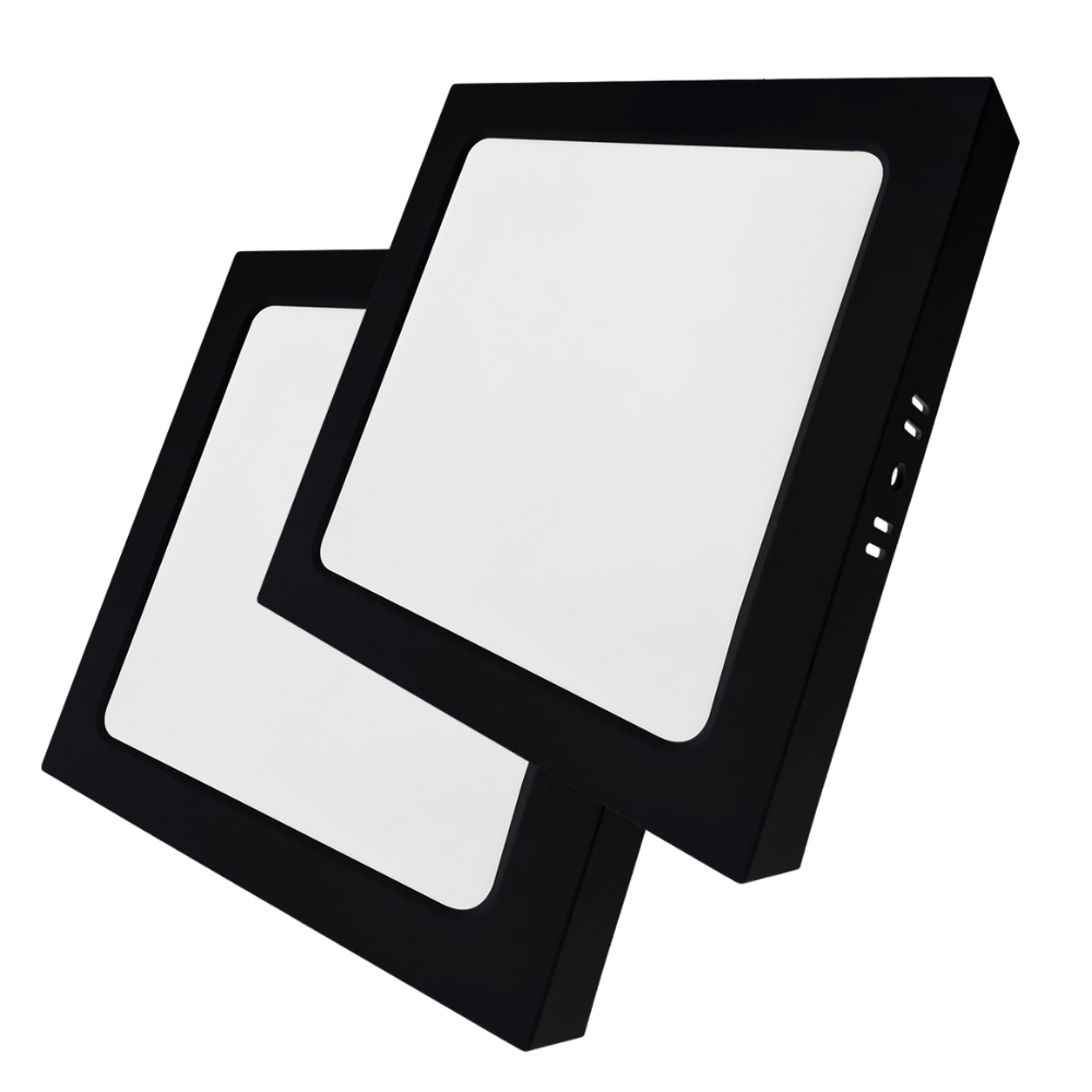 LED Aufbauleuchte in Schwarz, 18 W, 230 V, IP44-geschützt, 1800 lm, Lichtfarbe einstellbar, 227x35 mm, Deckenleuchte mit Diffusor, Badezimmerlampe