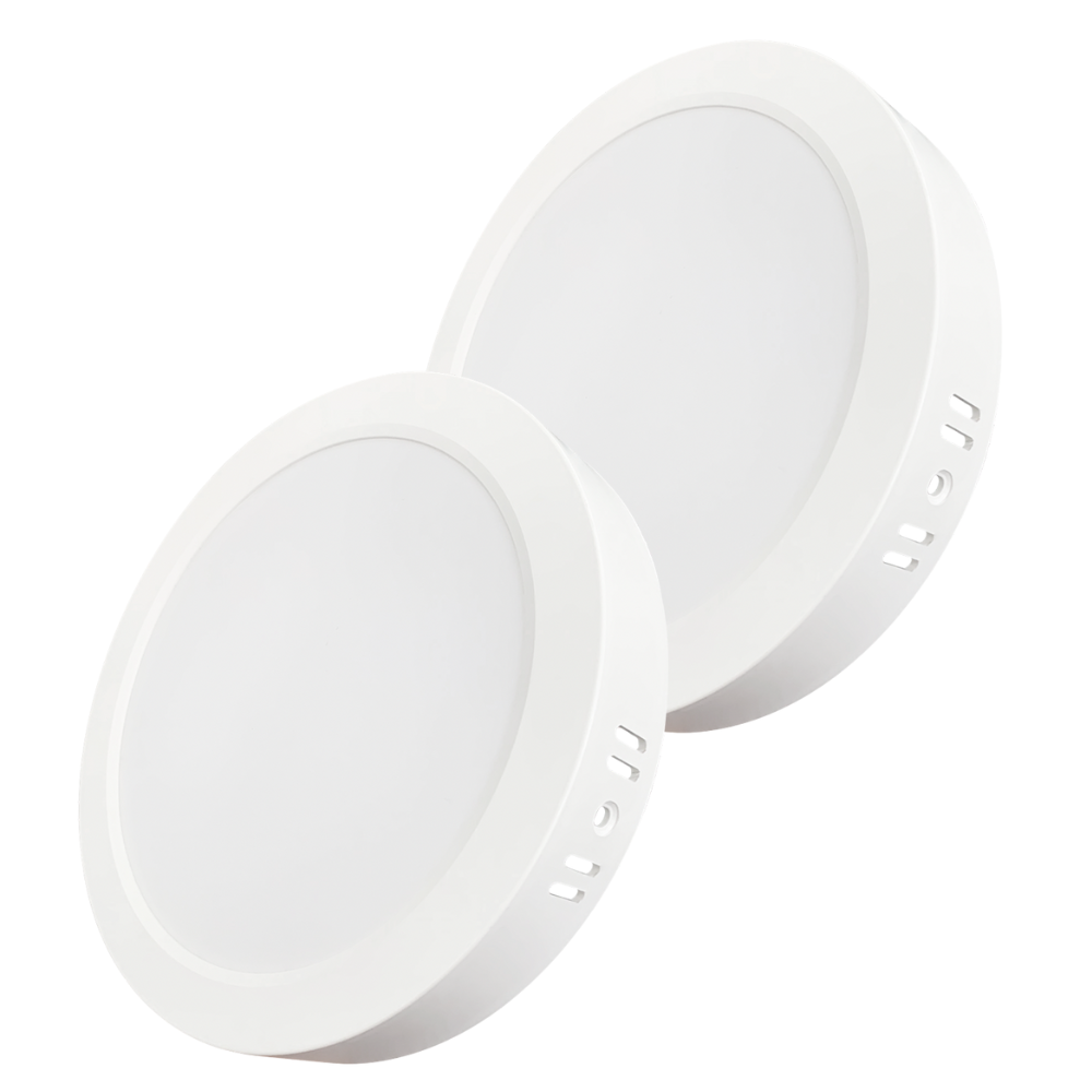 LED Aufbauleuchte in Weiß, 18 W, 230 V, IP44-geschützt, 1800 lm, Lichtfarbe einstellbar, Ø224x35 mm, Deckenleuchte mit Diffusor, Badezimmerlampe