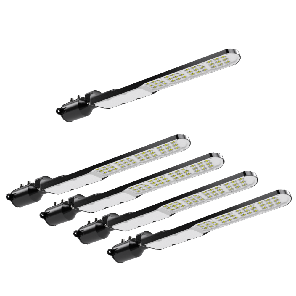 5er Pack LED Straßenleuchte, SLIM, 100 W, 12000 lm, 5000 K (neutralweiß), IP65, Wand- und Mastmontage
