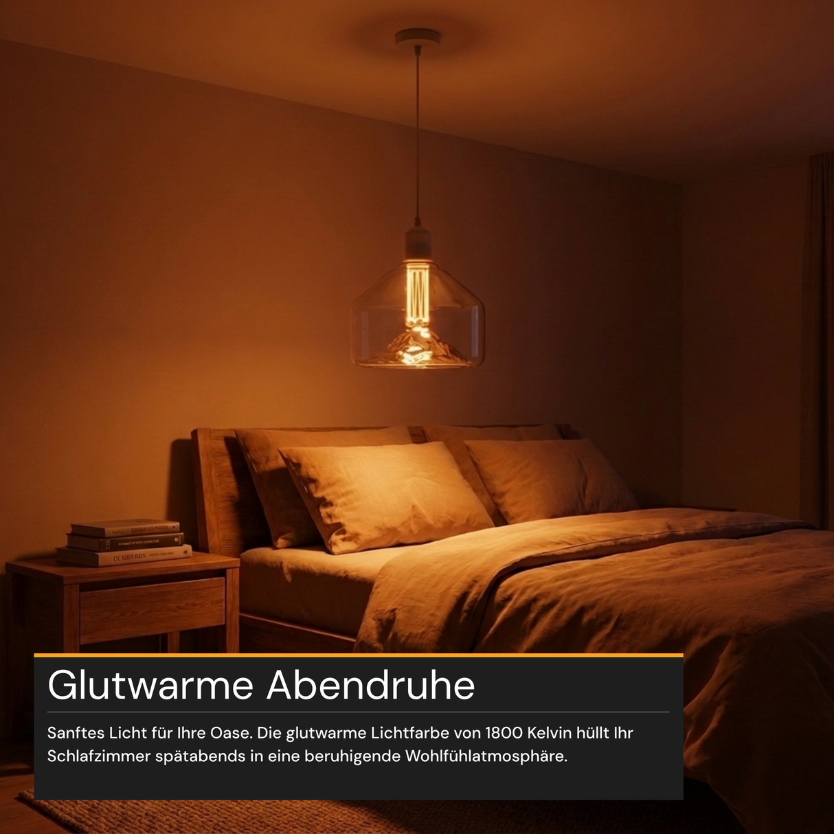 LED Filament Leuchtmittel, E27, 4 W, 120 lm, warmweiß, dimmbar