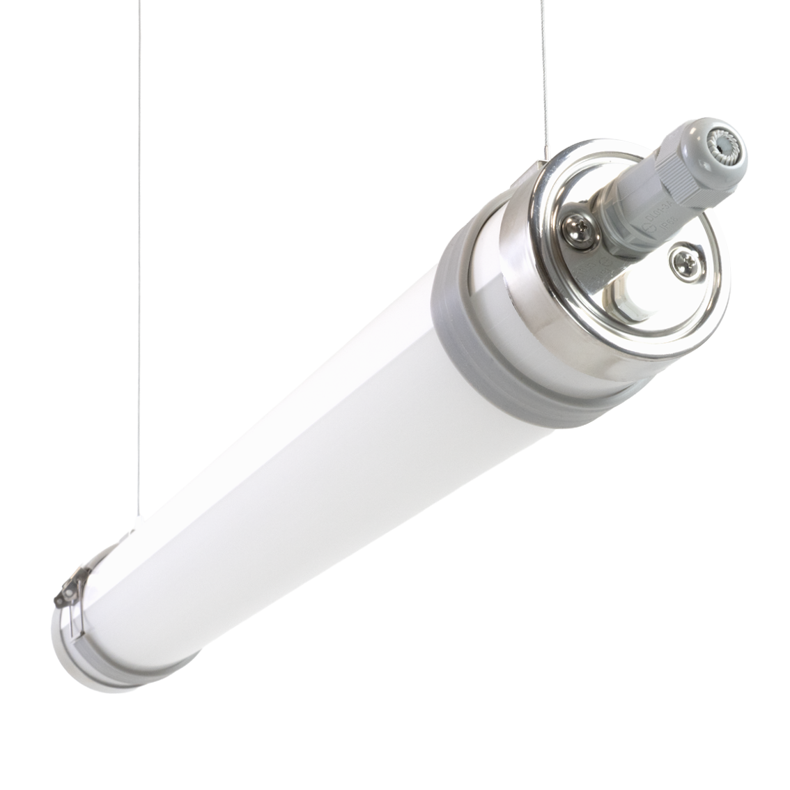 LED-Feuchtraumleuchte, 60 cm, 18 W, 2520 lm, 4000 K, IP69K, ammoniakbeständig, Brandschutz, durchschleifbar, Rohrleuchte.