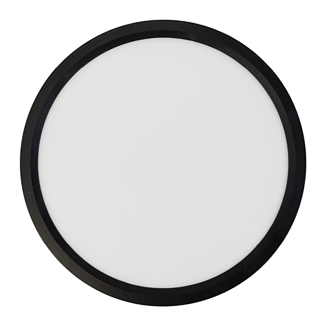 LED Panel mit Fernbedienung, Ø30 cm, schwarz, rund, 22 W, 2200 lm, dimmbar, Lichtfarbe einstellbar 3000-6500 K, Slim Design, Nachtlichtmodus.