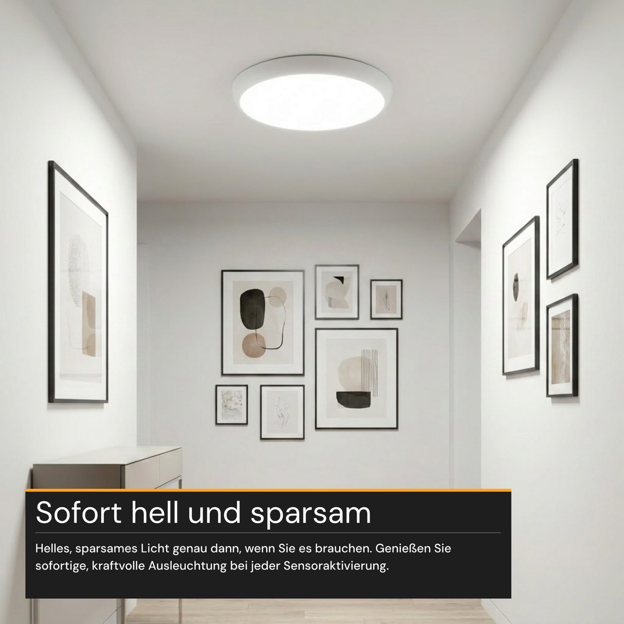 LED Aufbauleuchte mit Sensor, 18 W, 1880 lm, 4000 K, IP65
