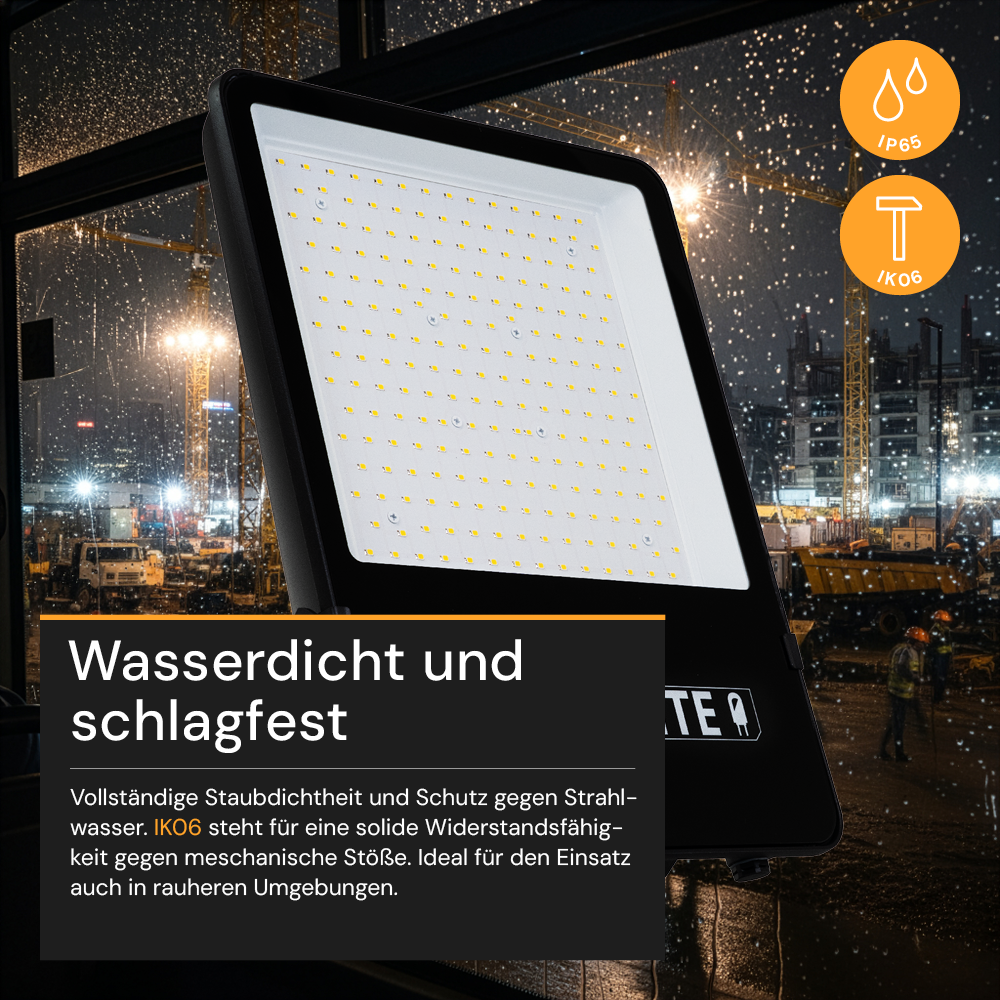LED Fluter, 100 W, 13000 lm, 4000 K – professioneller Außenstrahler mit Lumileds-Technologie