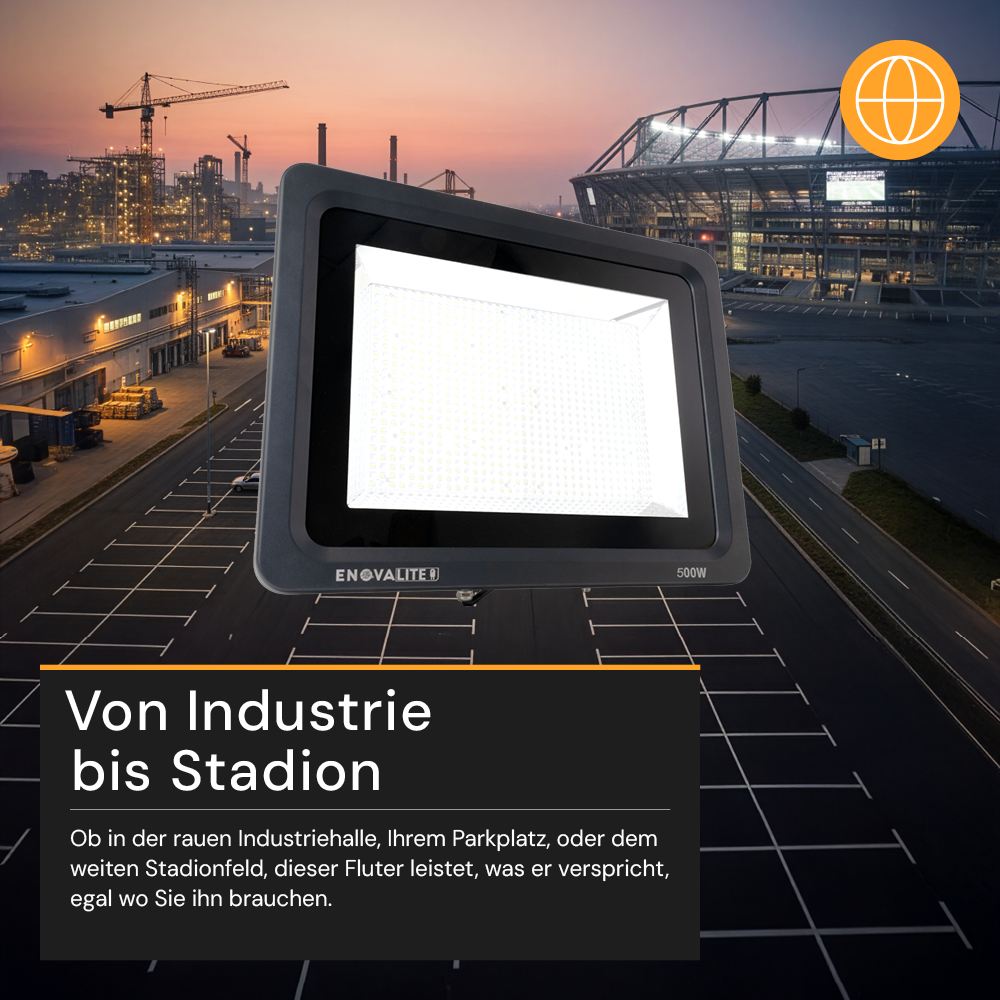 LED Stadion Fluter, 500 W, 60000 lm, 5000 K, IP65