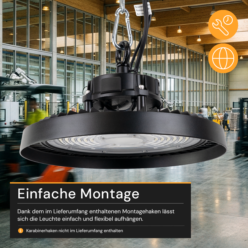 LED HighBay UFO, 200 W, 34000 lm, 5000 K (neutralweiß)