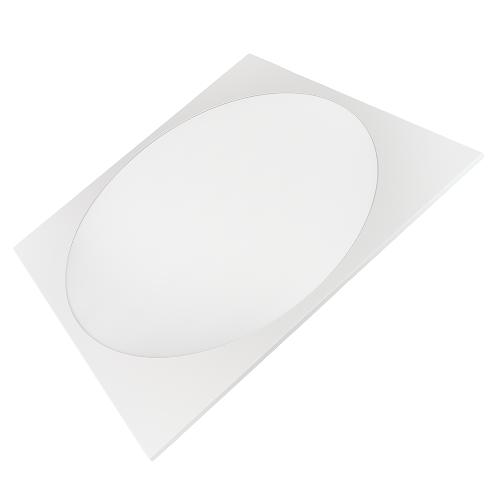 5er Pack LED-Panel mit runder Leuchtfläche, 62x62 cm, 30 W, 3600 lm, 4000 K (neutralweiß), Lifud Netzteil.