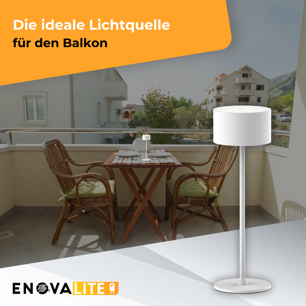 3er Set LED-Tischleuchte mit Akku, inkl Ladestation, Up- & Downlight, Dimm- & CCT-Funktion, weiß, wiederaufladbar, Innen und Außenbereich, IP44, USB-C.