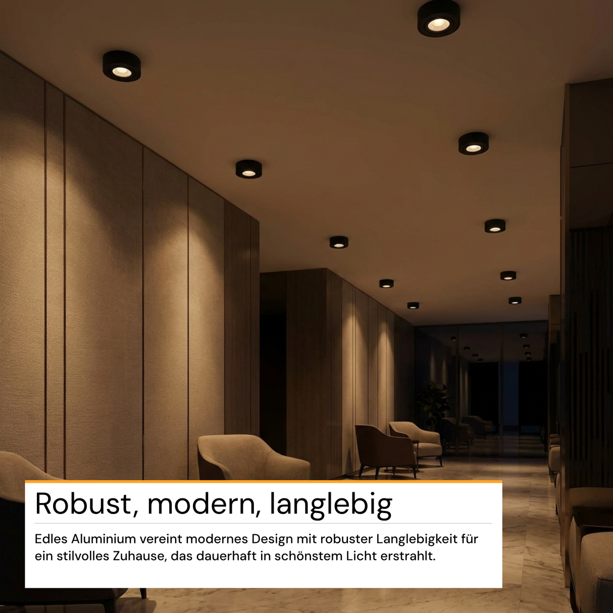 LED Aufbauspot, 7 W, 670 lm, 3CCT, dimmbar, schwenkbar, Aluminium, schwarz