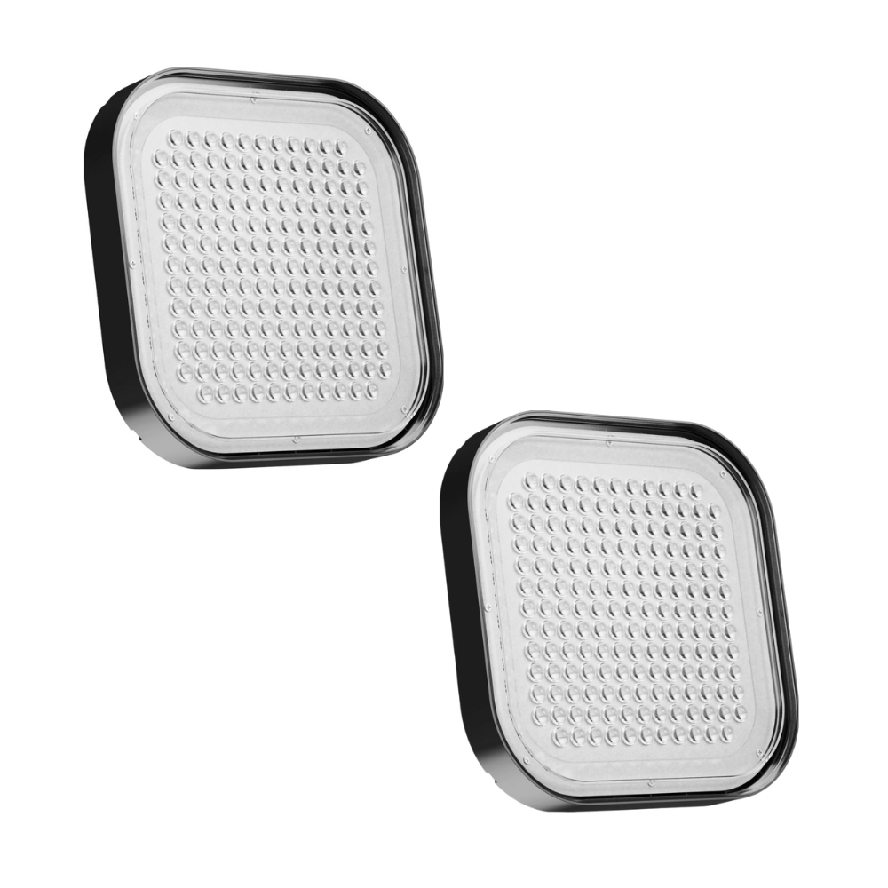 2er-Pack LED-HighBay, Hallenstrahler quadratisch, 200 W, 24000 lm, 5000 K (neutralweiß), IP65.