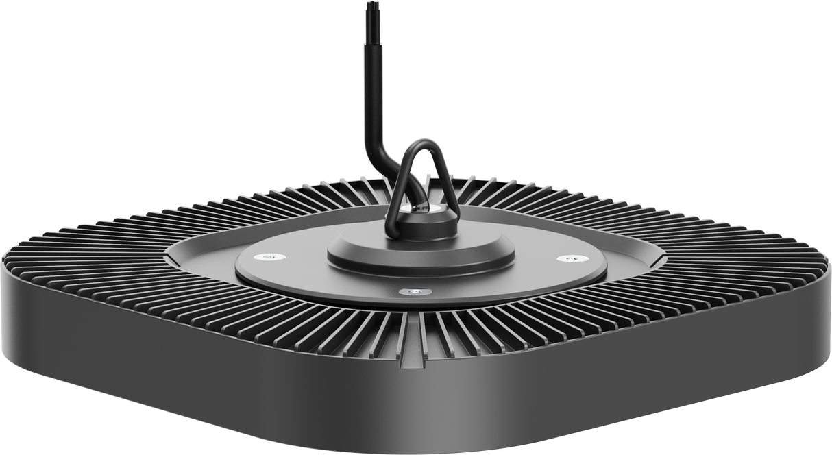 2er-Pack LED-HighBay, Hallenstrahler quadratisch, 200 W, 24000 lm, 5000 K (neutralweiß), IP65.