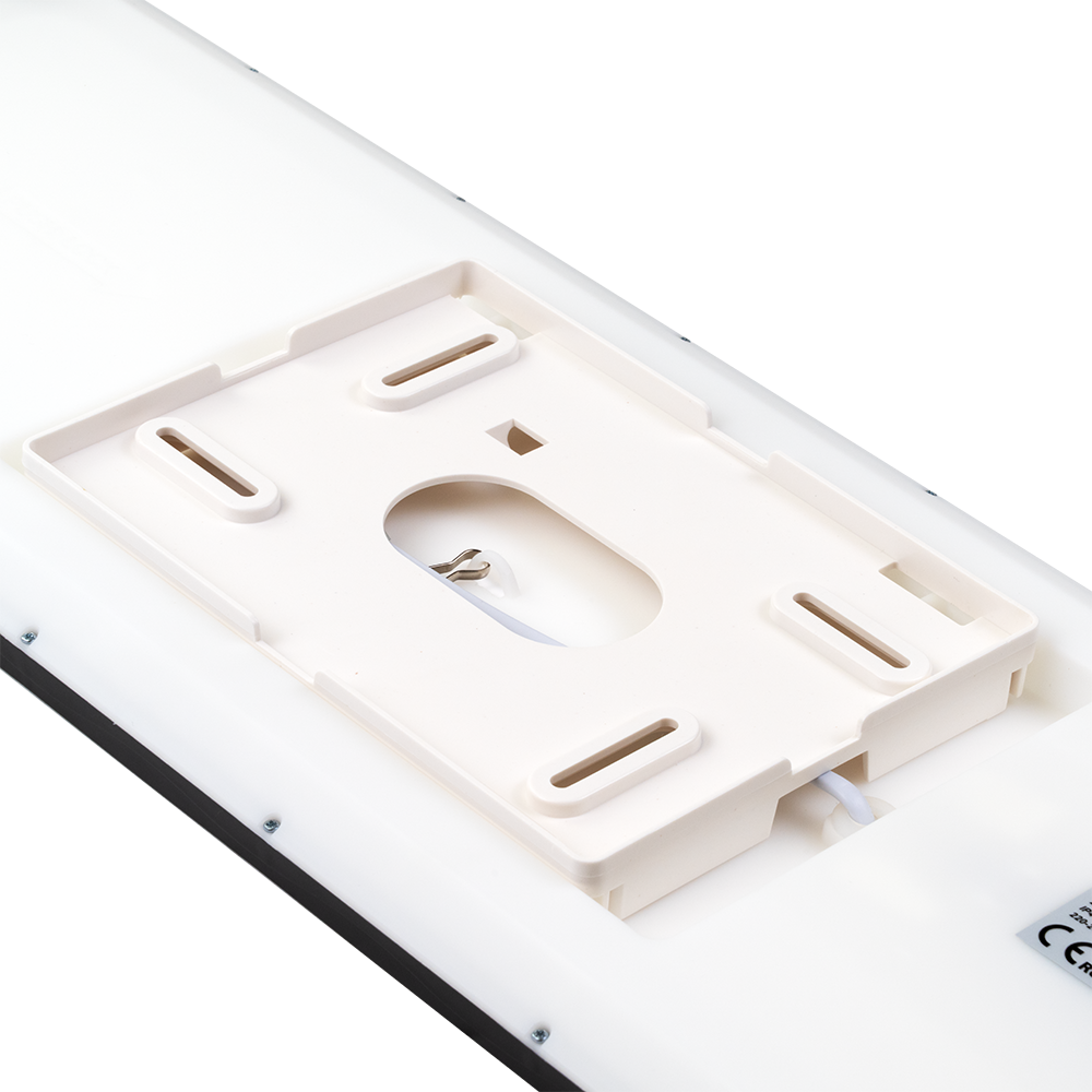 LED-Panel mit Fernbedienung, 58×20 cm, schwarz, 24 W, 2200 lm, IP44 Wassergeschützt, Helligkeit und Lichtfarbe einstellbar