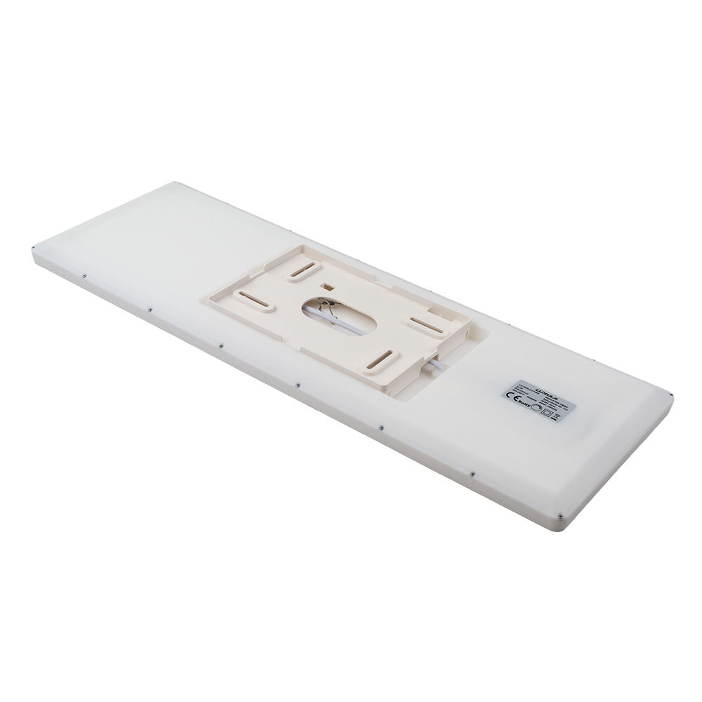 LED-Panel mit Fernbedienung, 58×20 cm, weiß, 24 W, 2200 lm, IP44 Wassergeschützt, Helligkeit und Lichtfarbe einstellbar