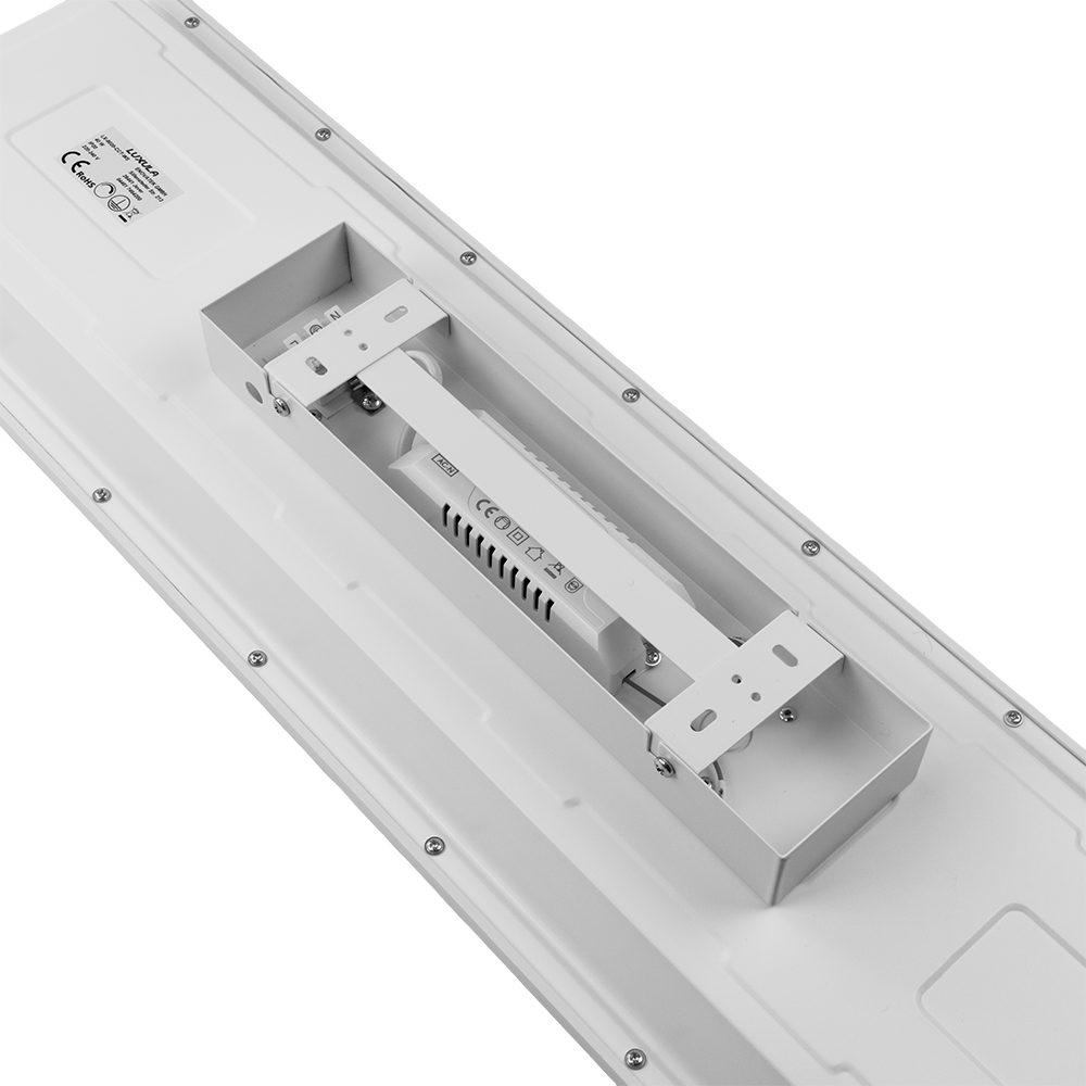 LUXULA LITEQ 80, LED-Panel mit Fernbedienung, 80×20 cm, weiß, 40 W, 4400 lm, UGR<19, Helligkeit und Lichtfarbe einstellbar