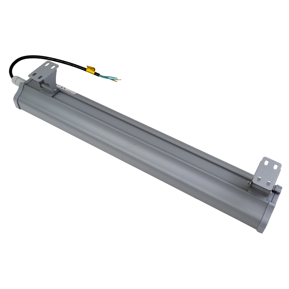 2er Pack LED-Hallenleuchte, linear, 100 W, 12400 lm, 5000 K (neutralweiß), IP65, grau
