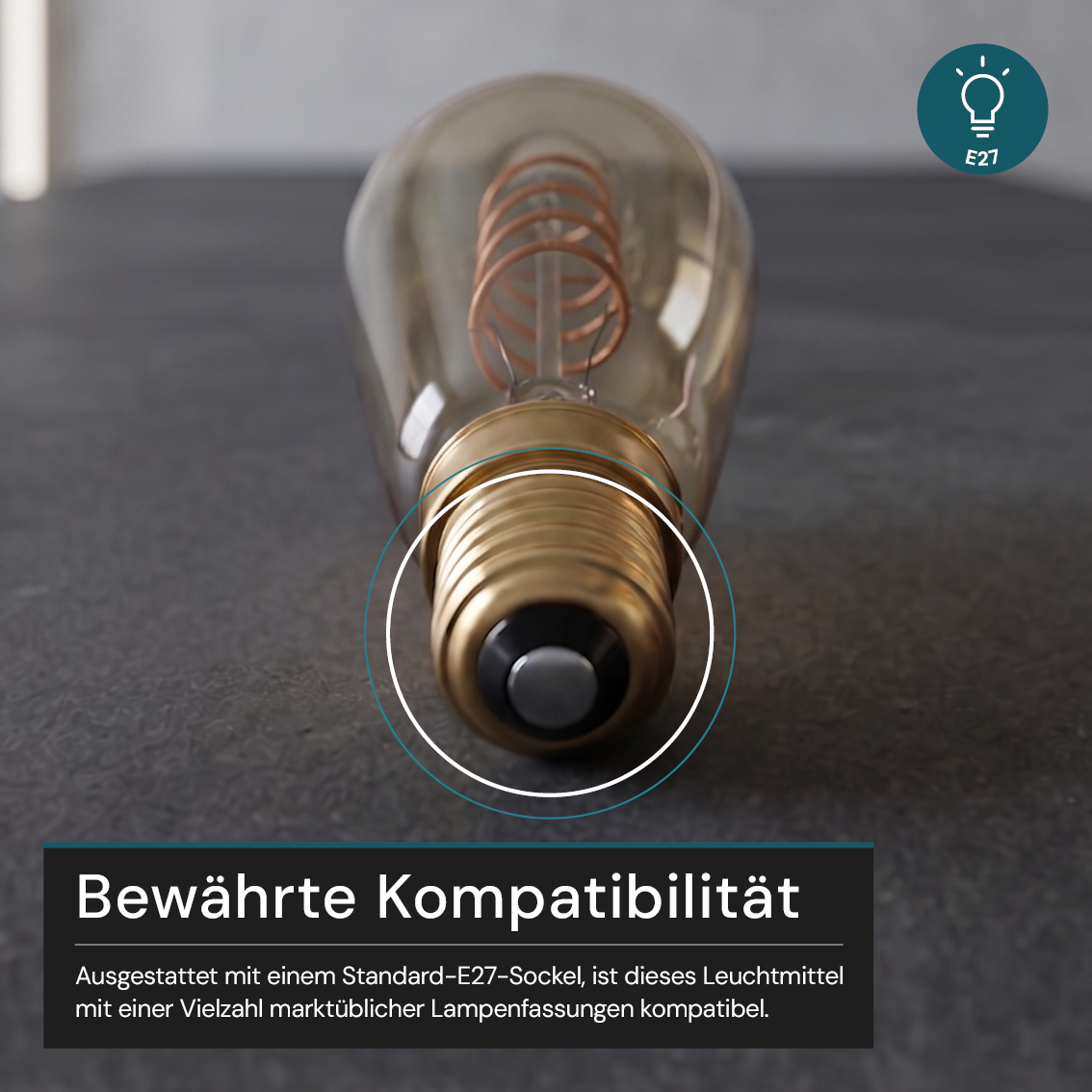 LED Filament Leuchtmittel, SPIRAL, ST64, E27, 4 W, 265 lm, 2200K, dimmbar.