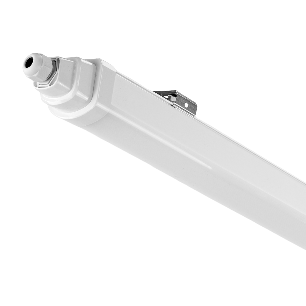 LED Feuchtraumleuchte, 60 cm, 18 W, 2160 lm, 4000 K (neutralweiß), IP65, IK06, durchschleifbar, mit Quick Connector.
