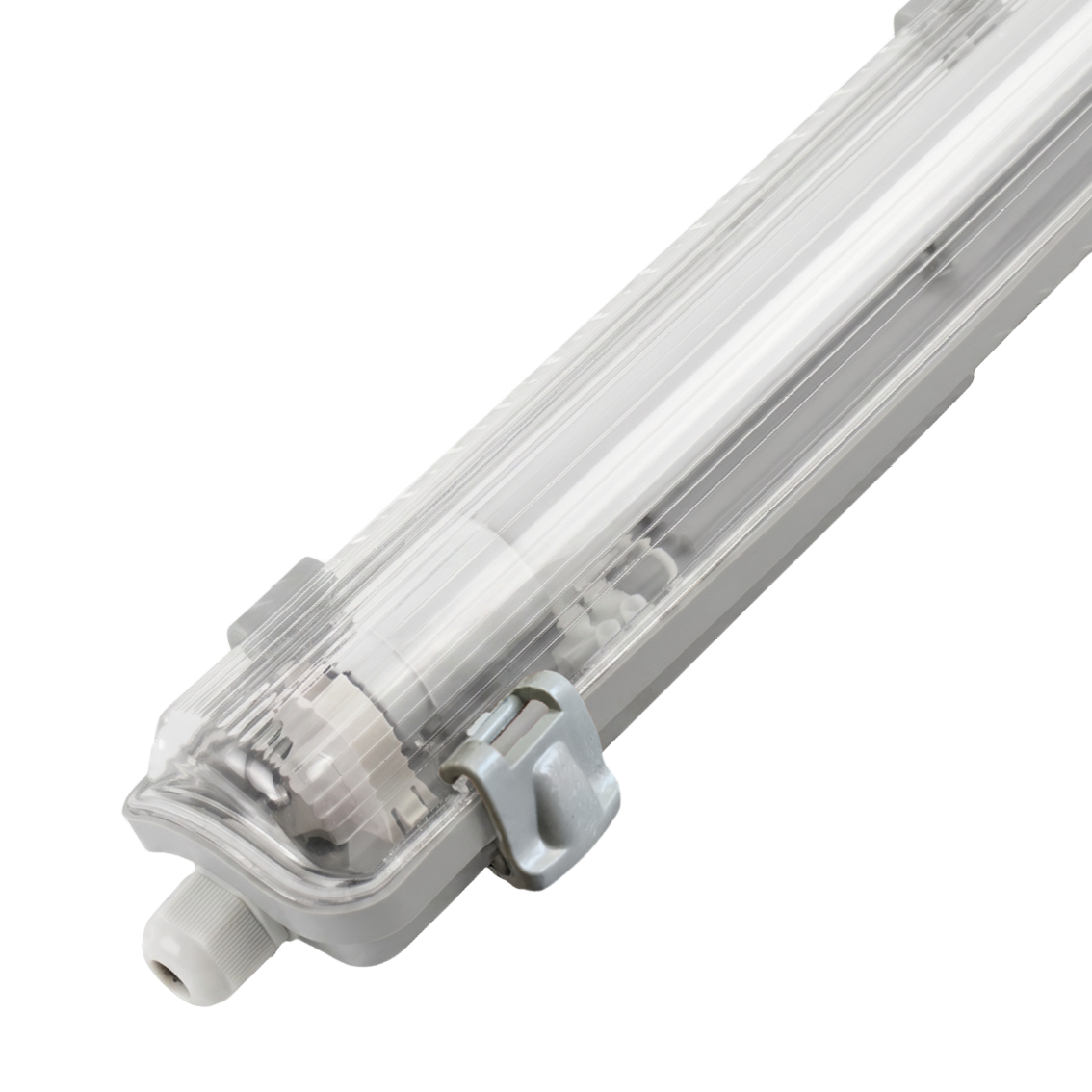 LED Wannenleuchte 120 cm, inkl 1x18W LED-Röhren T8, 4000K, IP65, IK08.