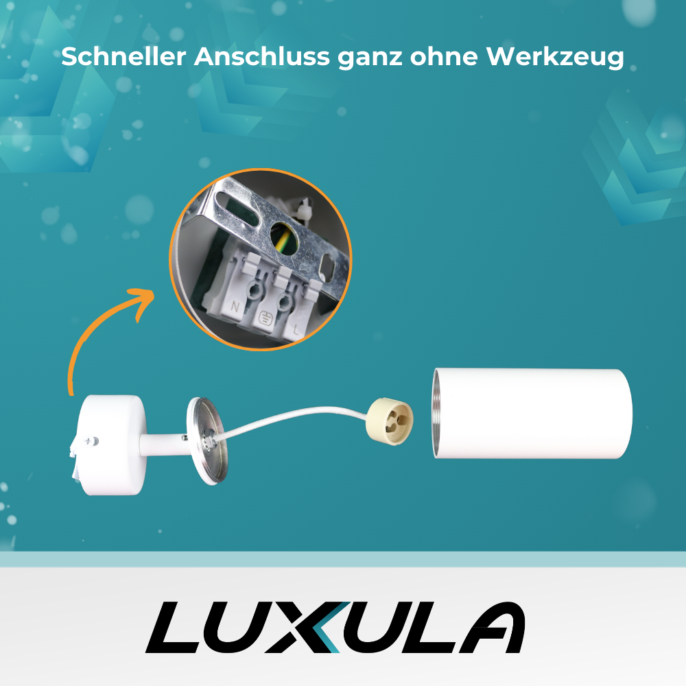 9er Pack Schwenkbarer LED Aufbauspot mit GU10 Fassung, schwarz, IP20, Aluminium.