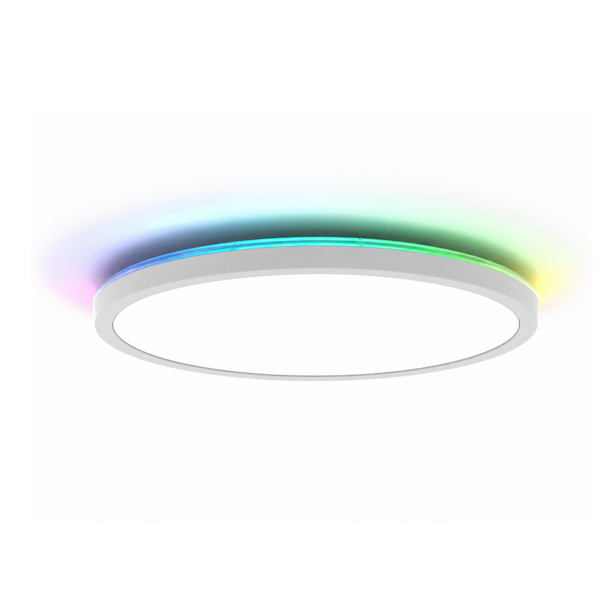 RGB Panel Up&Down, 15W, 1550lm, IP44, ø283x28mm, 3000-6500K (CCT), dimmbar, weiß.