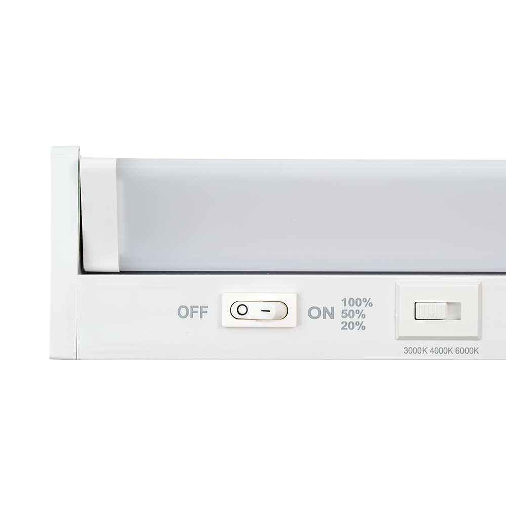 LED-Unterbauleuchte, schwenkbar, mit Schalter, 55 cm, 8 W, 800 lm, einstellbare Lichtfarbe, dimmbar, erweiterbar, Küchen- und Schrankbeleuchtung