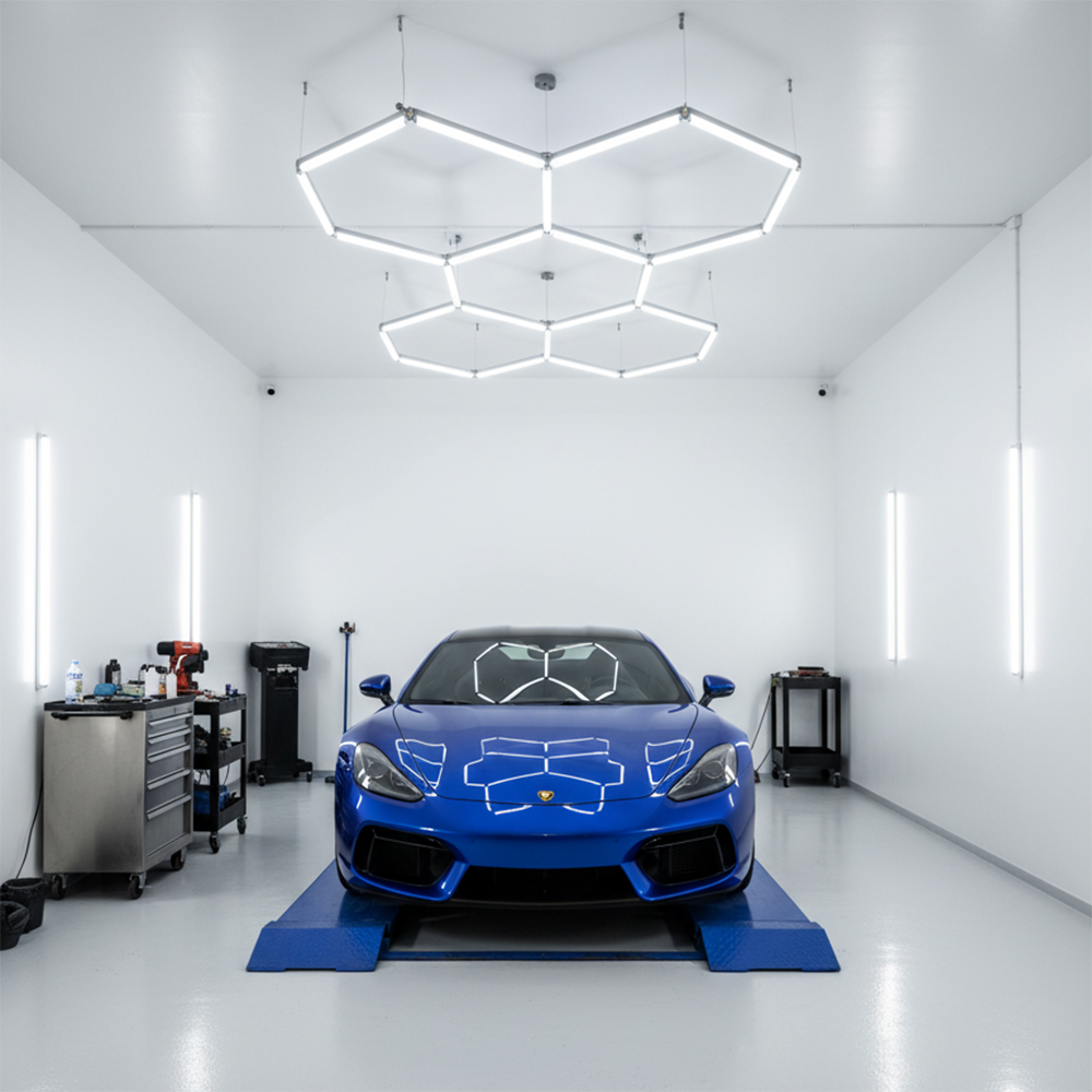 LED Deckenleuchte, HexaForm, 5er Set, 6500 K (kaltweiß), Hexagon Leuchte, Garagenlampe, Salon Beleuchtung