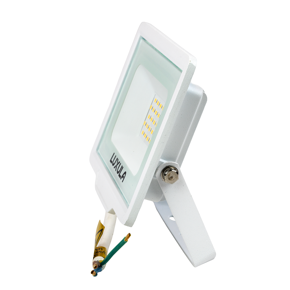 LED-Fluter, 20 W, 4000 K (neutralweiß), 2000 lm, weiß, IP65.