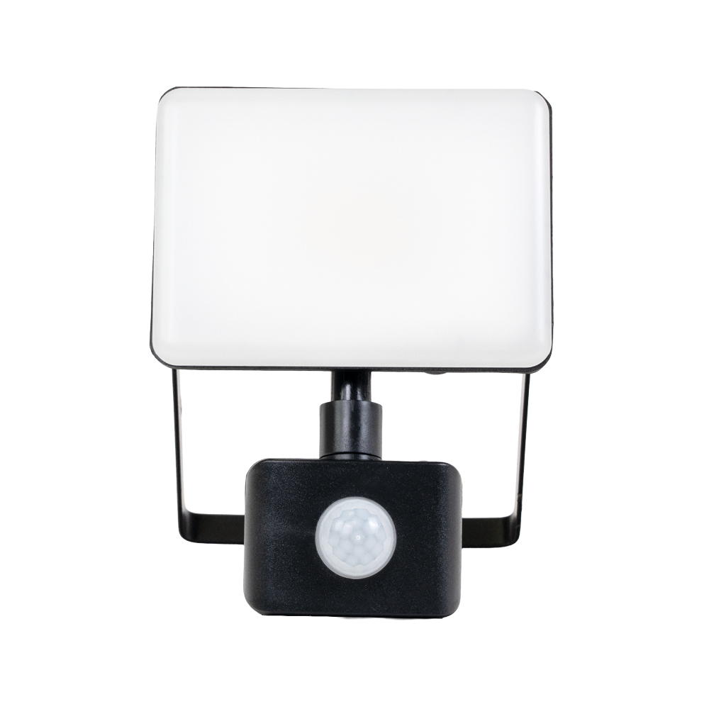 LED-Fluter mit Schnellverbinder & Bewegungsmelder, rahmenloses Design, 10 W, 4000 K (neutralweiß), 1000 lm, IP44