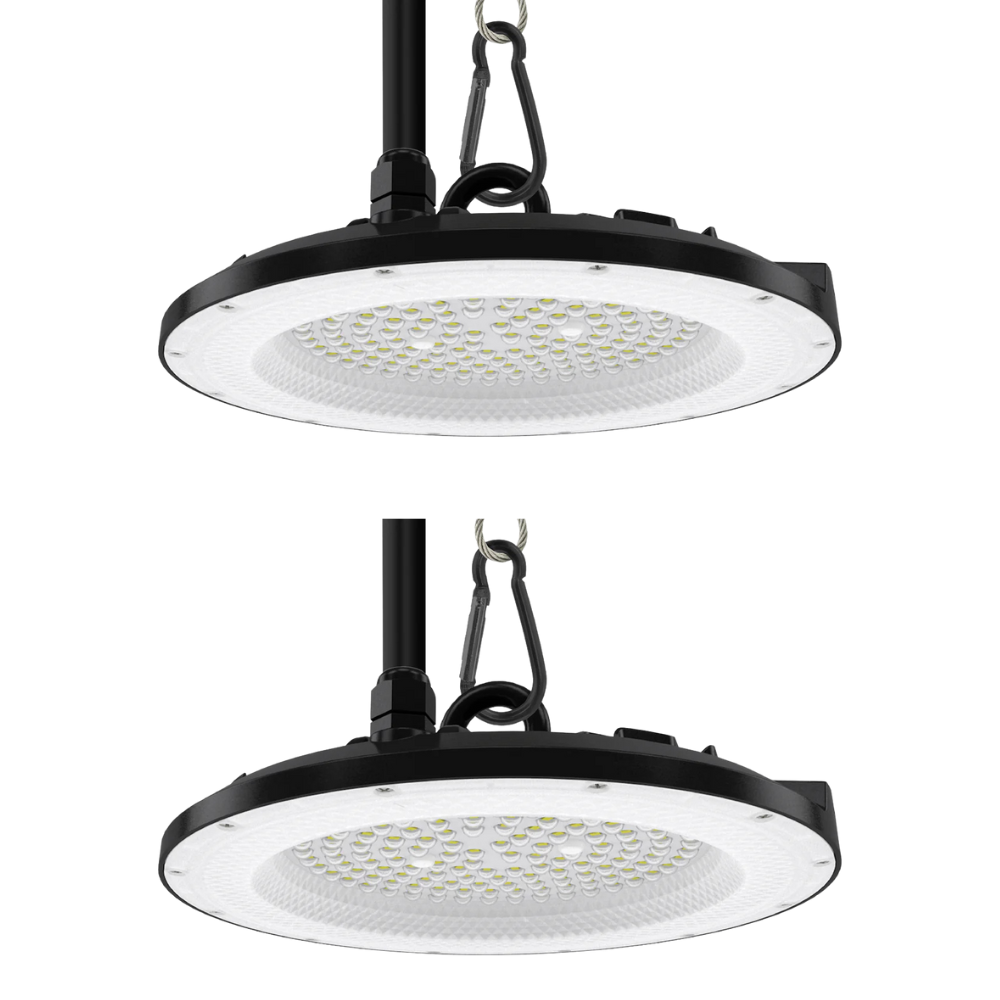 2er Pack LED-HighBay, UFO, 200 W, 20000 lm, 5000 K (neutralweiß), IP65, EPISTAR.
