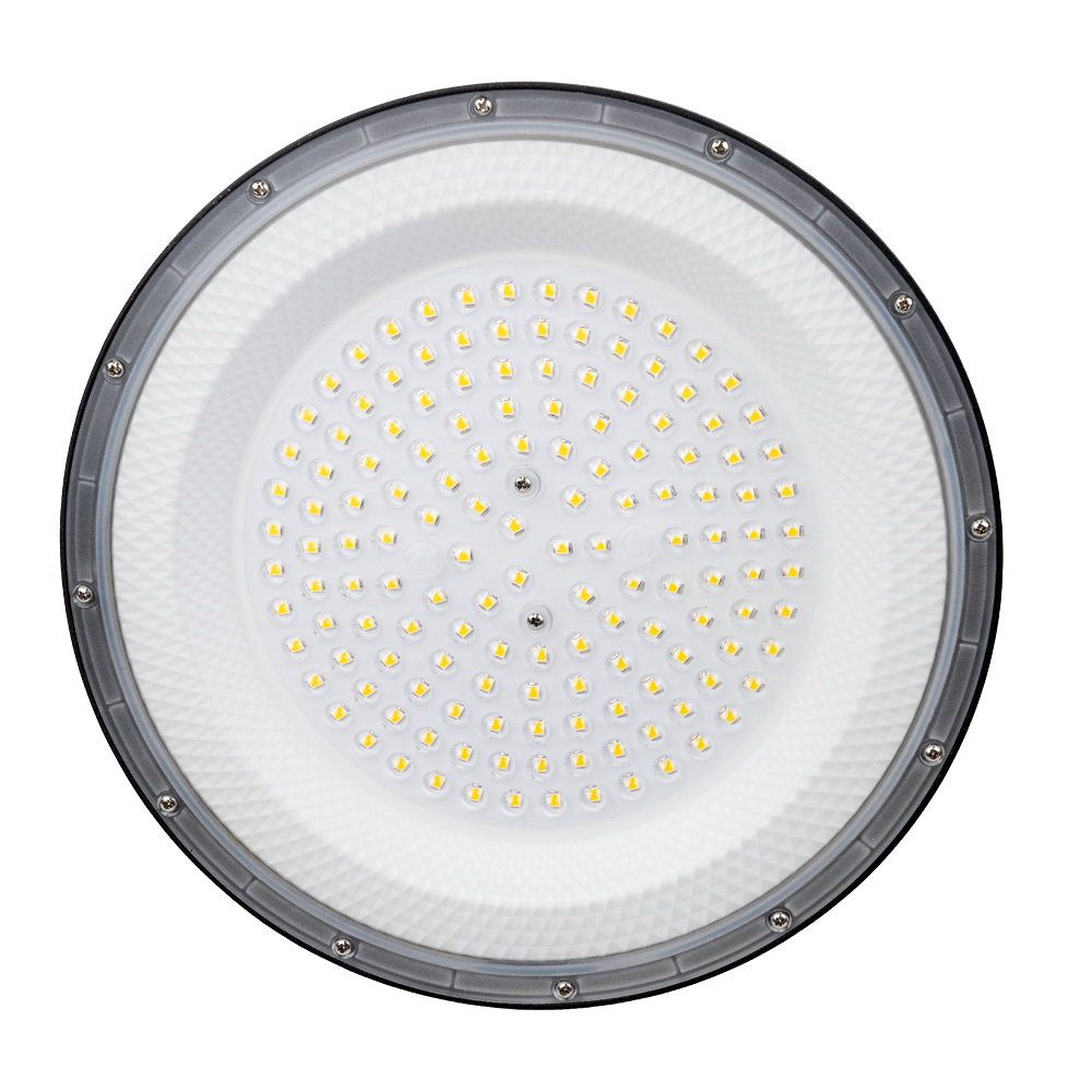 5er Pack LED-HighBay, UFO, schwarz, 150 W, 15000 lm, 5000 K (neutralweiß), IP65