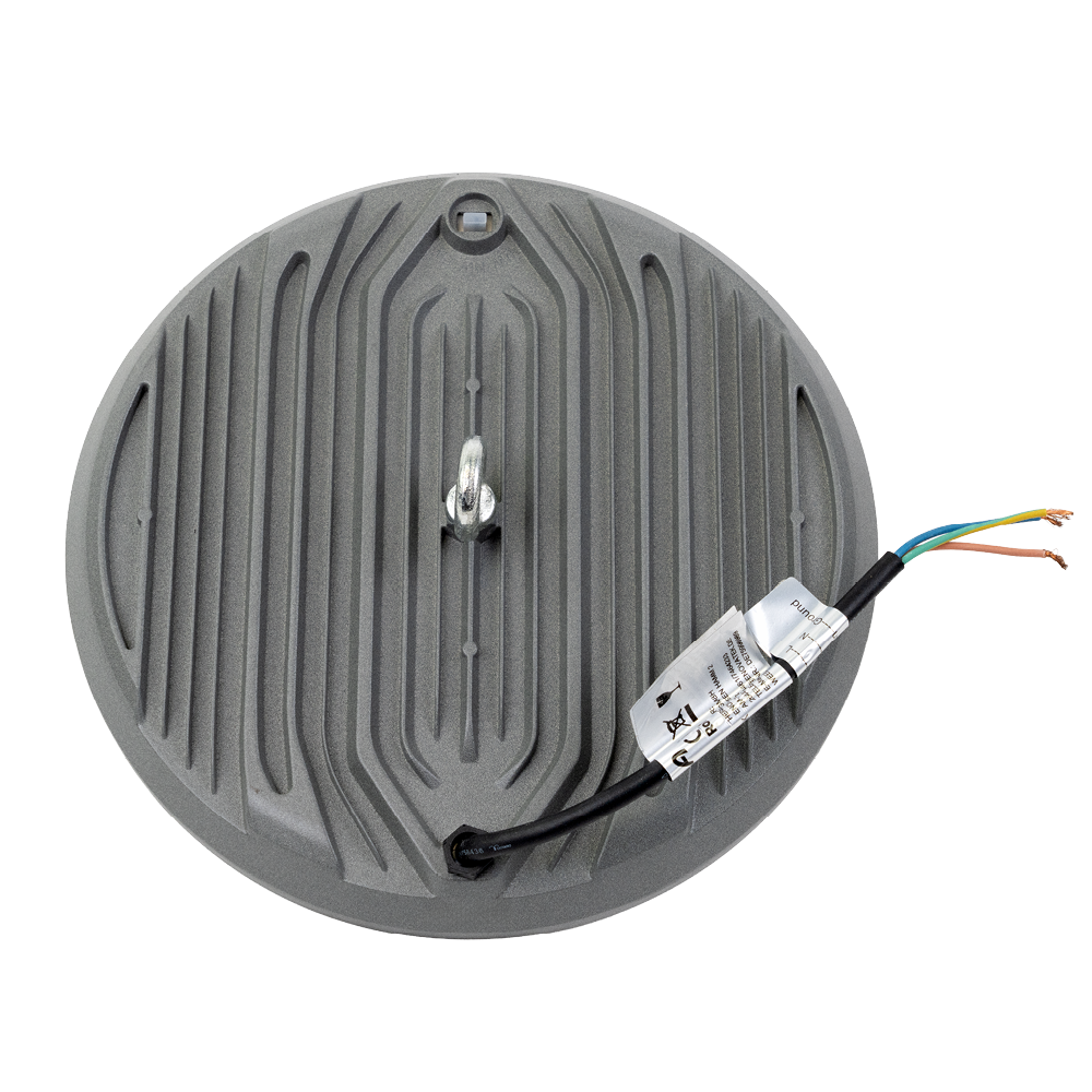 LED-HighBay, UFO, grau, 100 W, 10000 lm, CCT 3000-6500 K (warm-, neutral-, kaltweiß), IP65