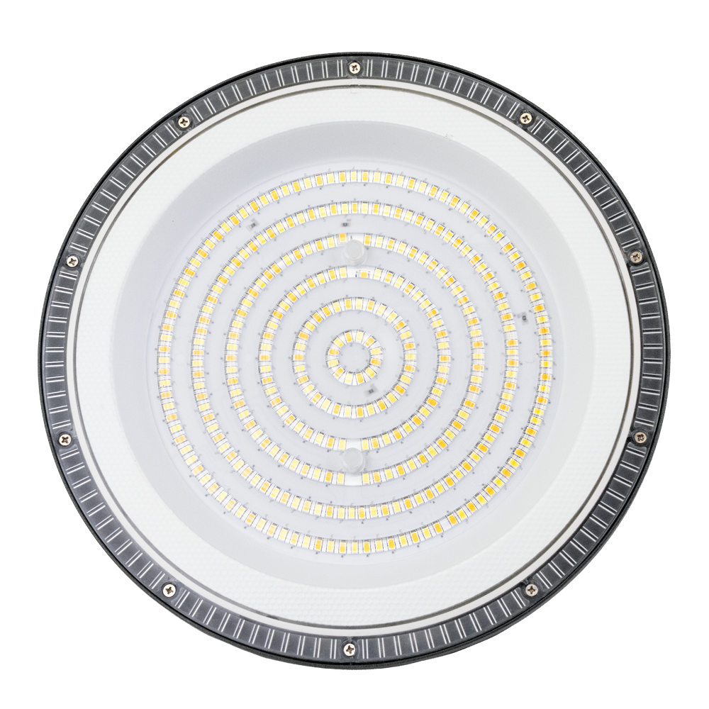 LED-HighBay, UFO, grau, 150 W, 15000 lm, CCT 3000-6500 K (warm-, neutral-, kaltweiß), IP65