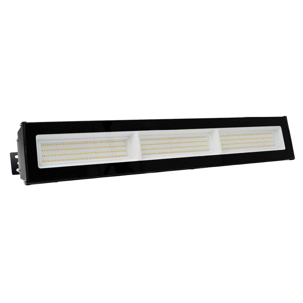 4er Pack LED-Hallenleuchte, linear, 150 W, 15000 lm, 4000 K (neutralweiß), IP65, schwarz