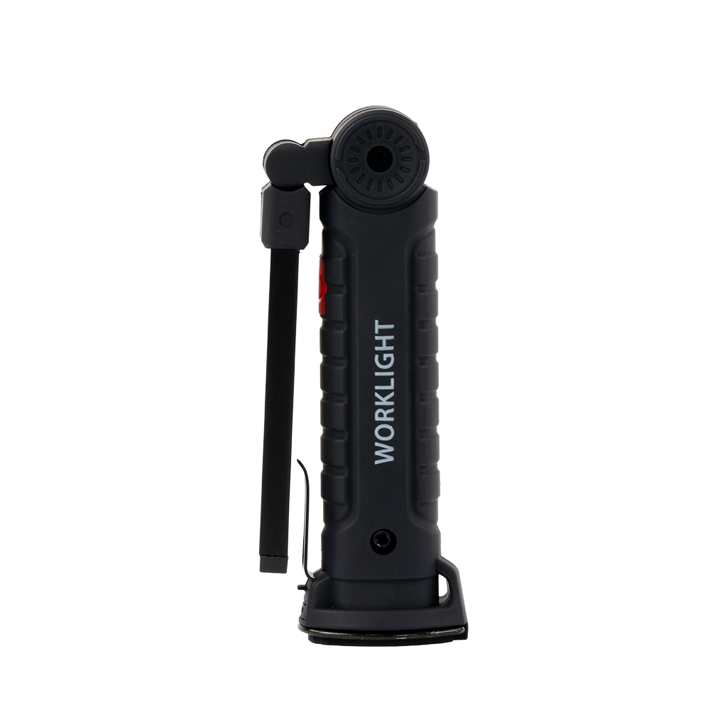 LED-Arbeitsleuchte mit Akku, 5 Lichtmodi, 11 cm, mit Magnet und Haken, USB-aufladbar, drehbare Taschenlampe, Inspektionsleuchte.