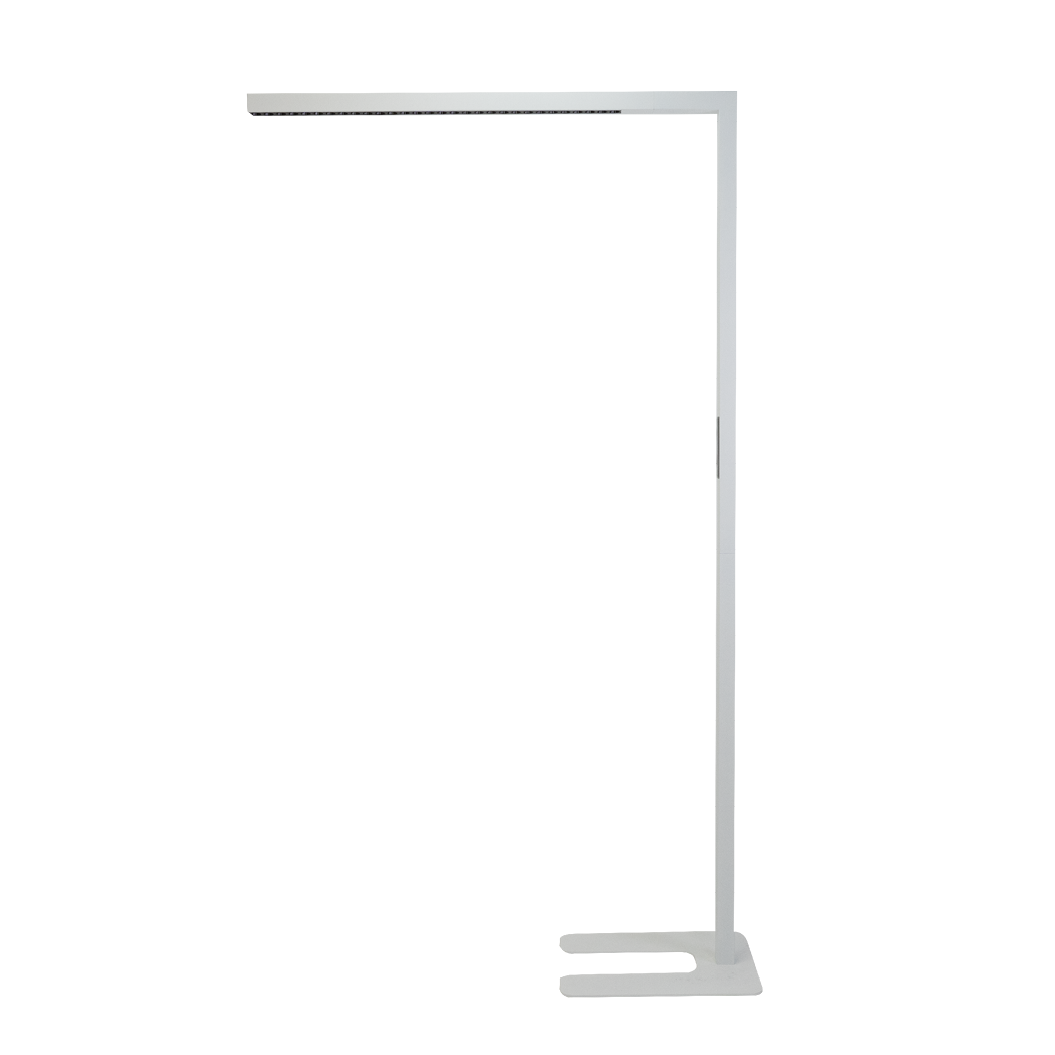 LED-Büro-Stehleuchte, Up/Down, UGR<16, CRI98, dimmbar, 45 W, 1940 x 40 x 1050 mm, 3500 lm, weiß