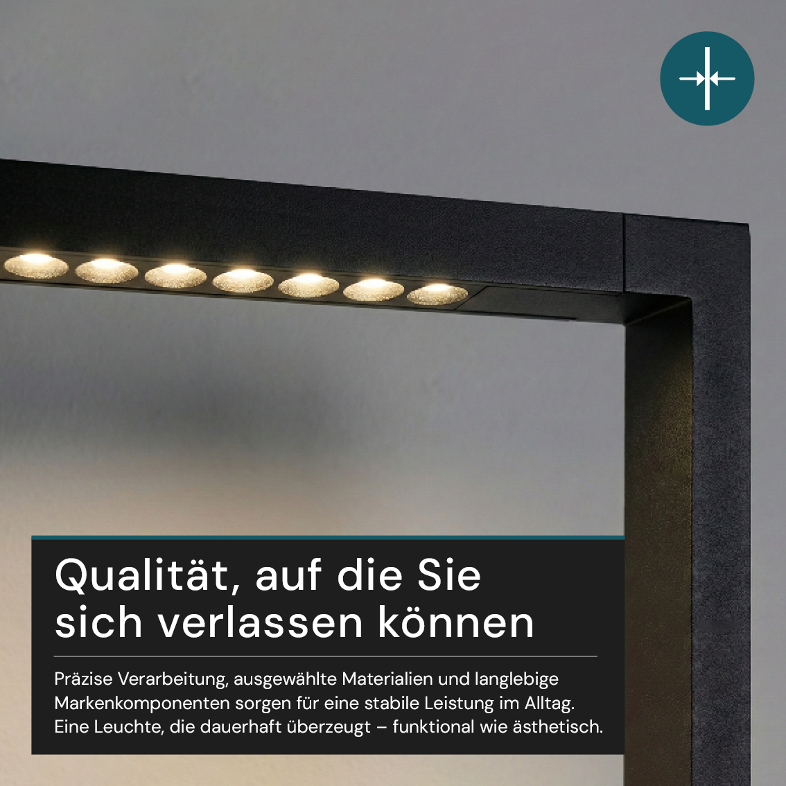 LED Büro-Klemmleuchtel Up/Down, UGR<16, CRI98, dimmbar, 45 W, 1200 x 40 x 1050 mm, 3500 lm, schwarz.