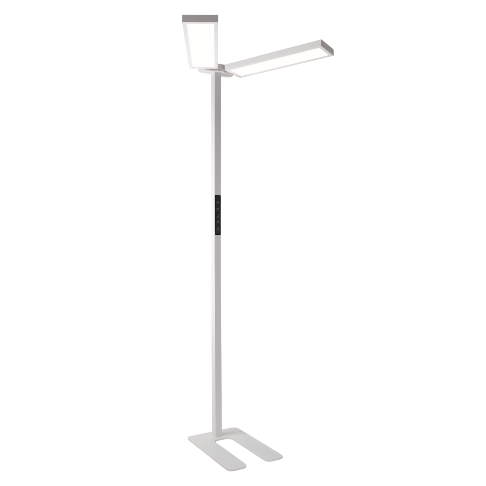 LED Büro-Stehleuchte DUO Line, Up/Down, weiß, 120 W, 8500 lm, 4000 K (neutralweiß), UGR<16 blendfrei, CRI98, dimmbar, RG0, Arbeitsplatzleuchte