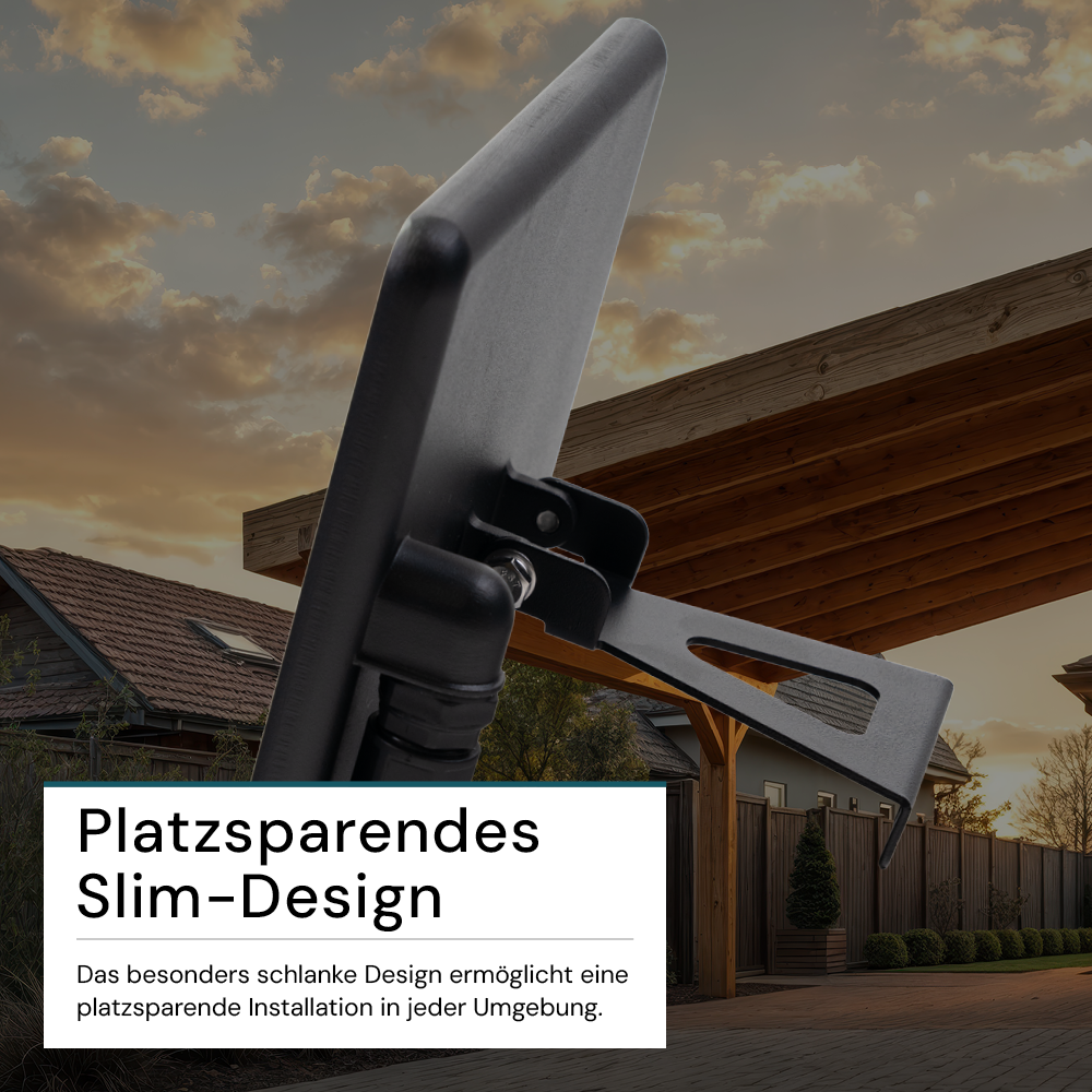 LED-Fluter mit Schnellverbinder, 50 W, 4000 K (neutralweiß), 5000 lm, schwarz, IP65
