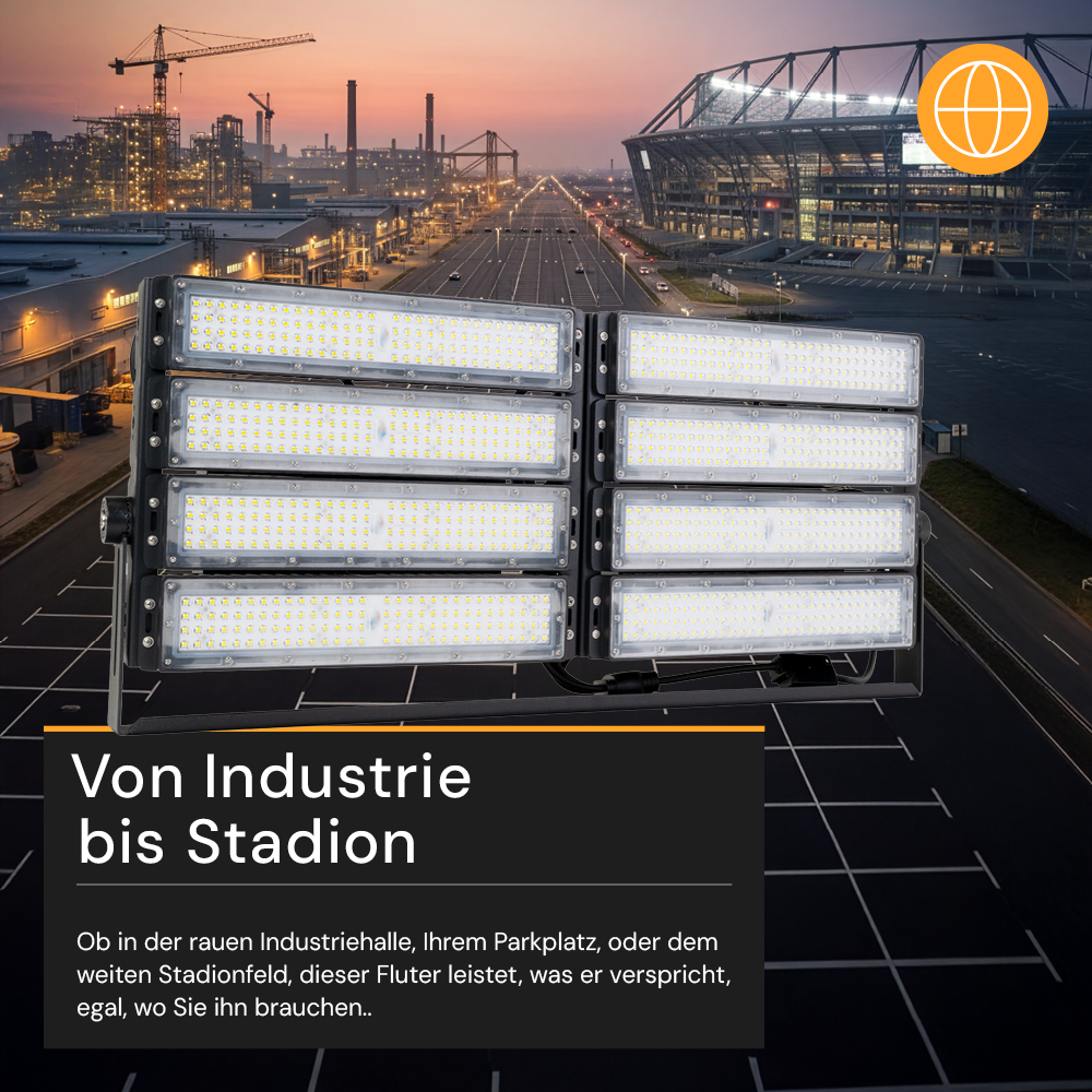 LED Stadion Fluter, 800 W, 104000 lm, 5000 K, IP66