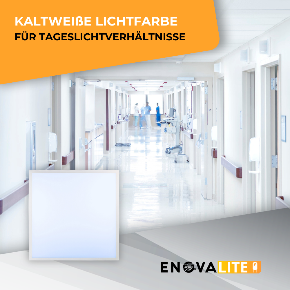 4er Pack LED Panel, 62x62 cm, 36 W, 3600 lm, 6000 K,Philips Driver.