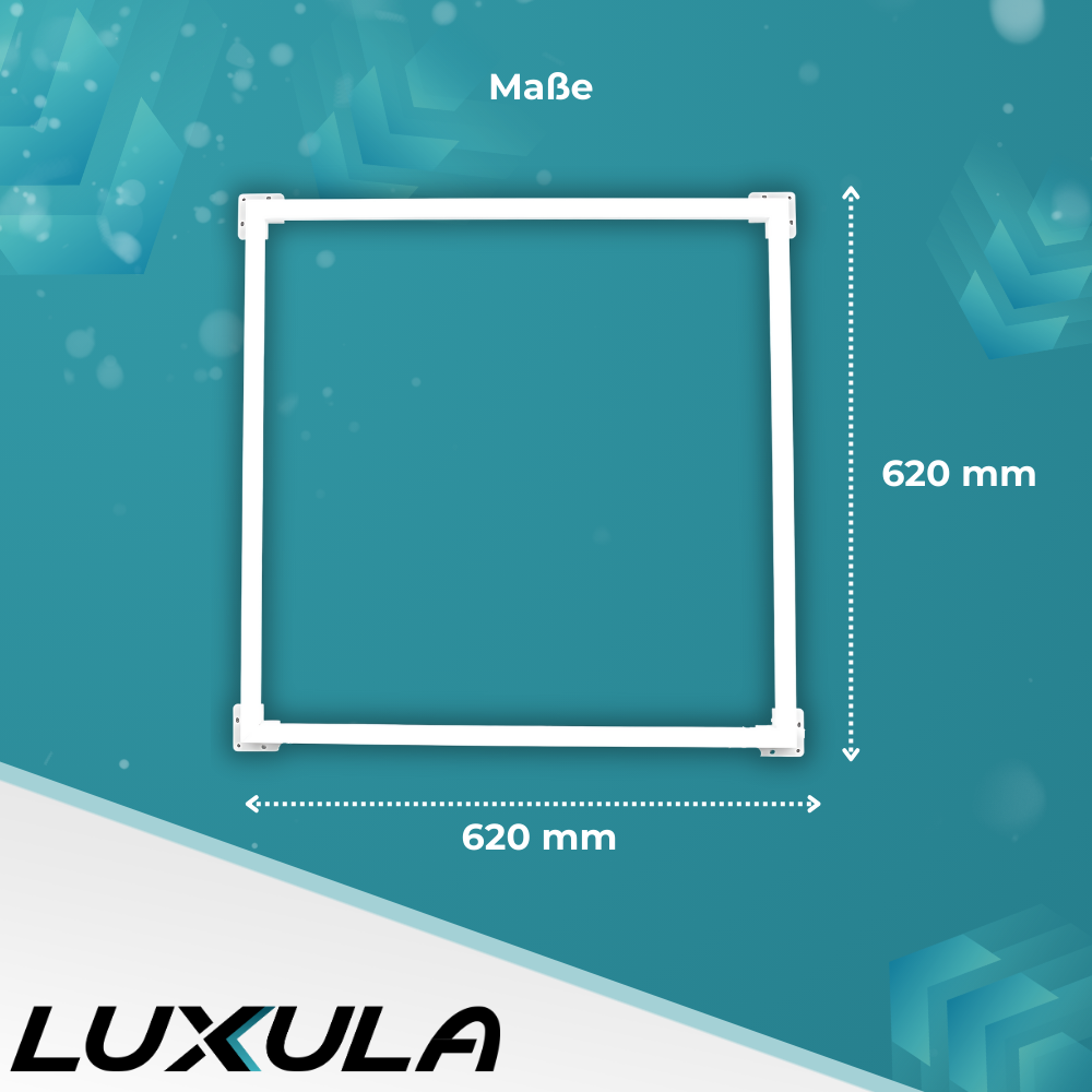 6er Set LED Leuchtrahmen, 62x62 cm, 40 W, 4000 lm, 4000 K, steckbar.