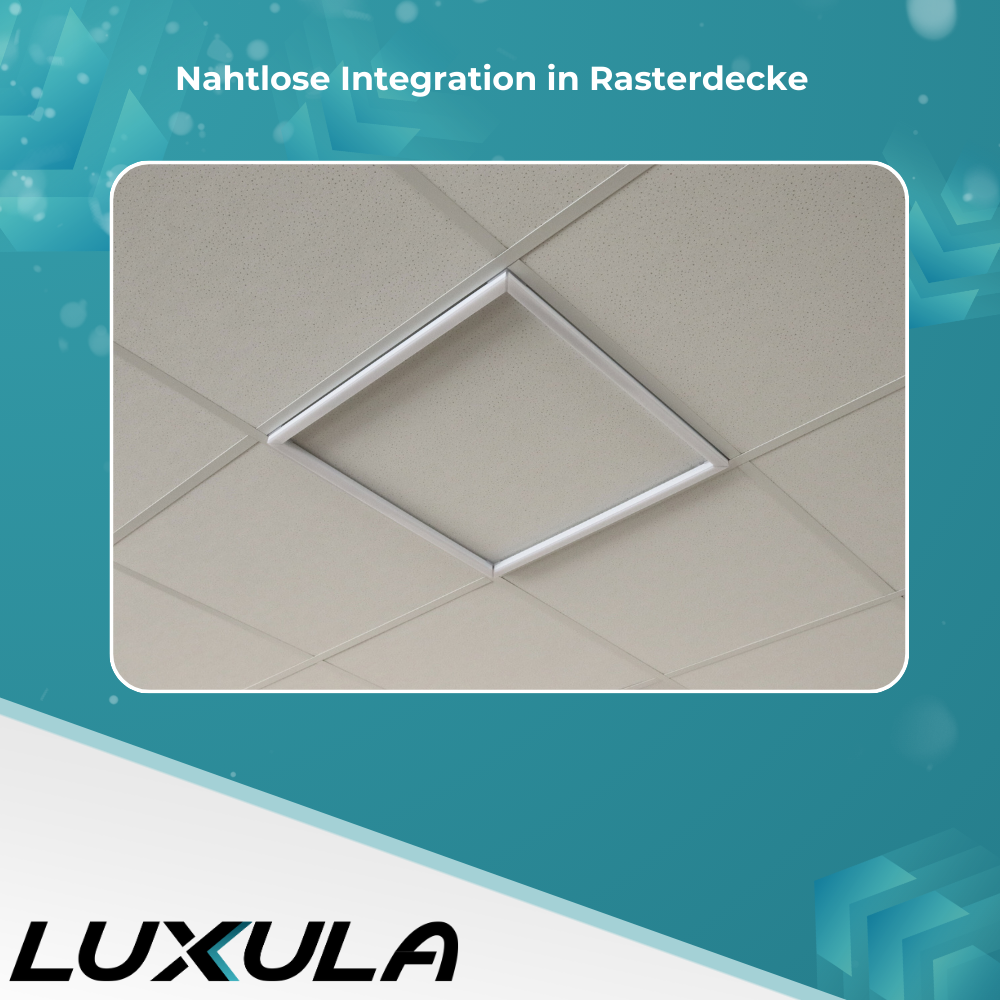 LED Leuchtrahmen, 62x62 cm, 40 W, 4000 lm, 4000 K, steckbar.